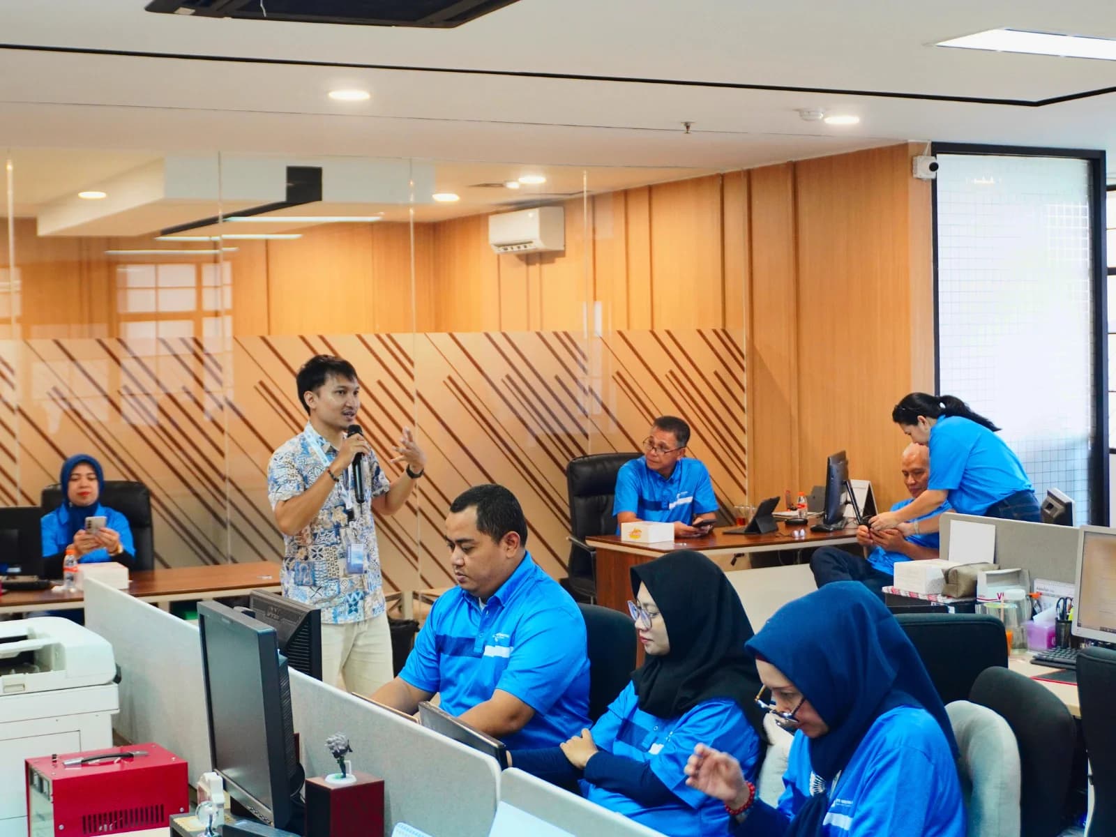 Dokumentasi sesi pelatihan korporat Neksus bersama PT Grinatha Semarang